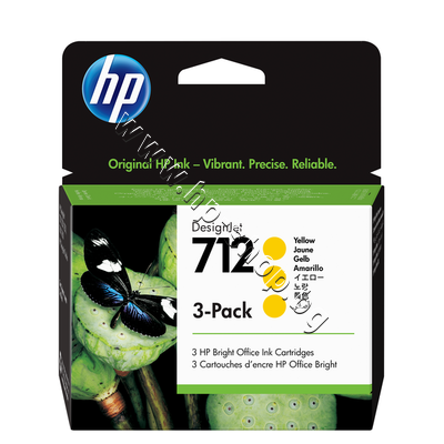 3ED79A Мастило HP 712 3-pack, Yellow (3x29 ml)