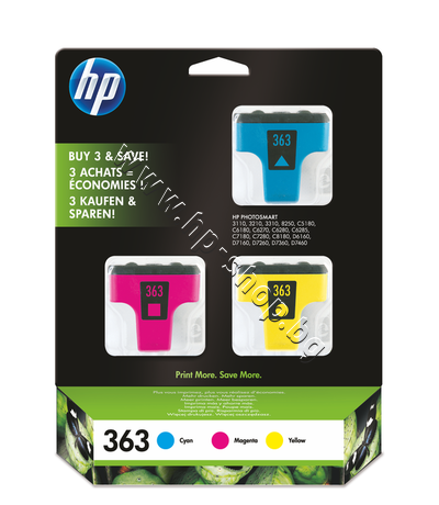 CB333EE  HP 363 combo 3-pack, 3 